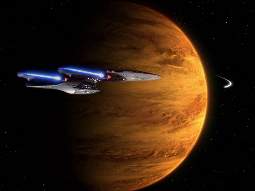 It may not look like much, but the Enterprise is about to have some smack laid down on it