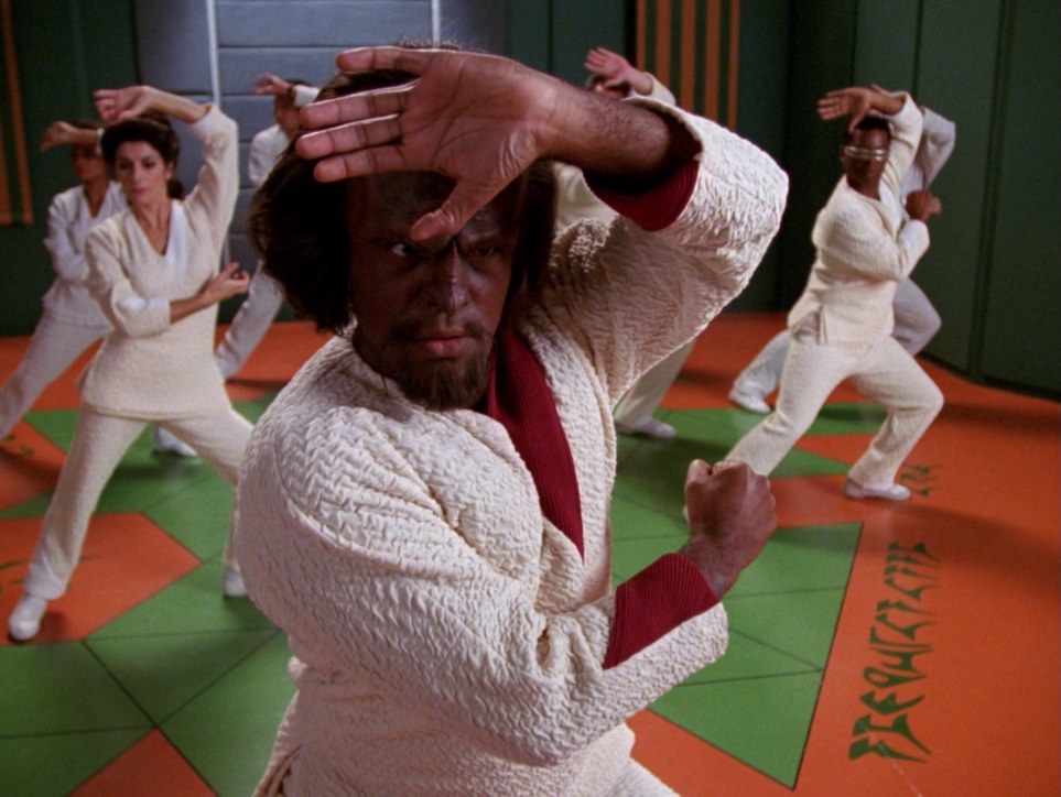 I just like the shot of Worf teaching