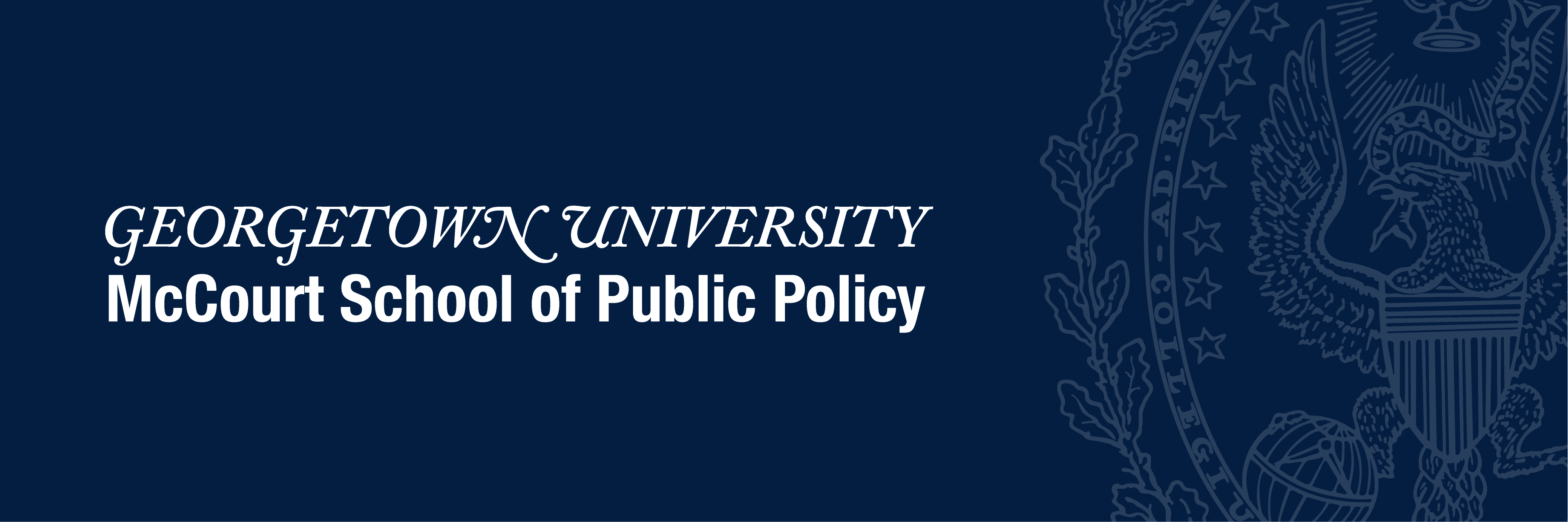 Georgetown University McCourt School of Public Policy logo banner