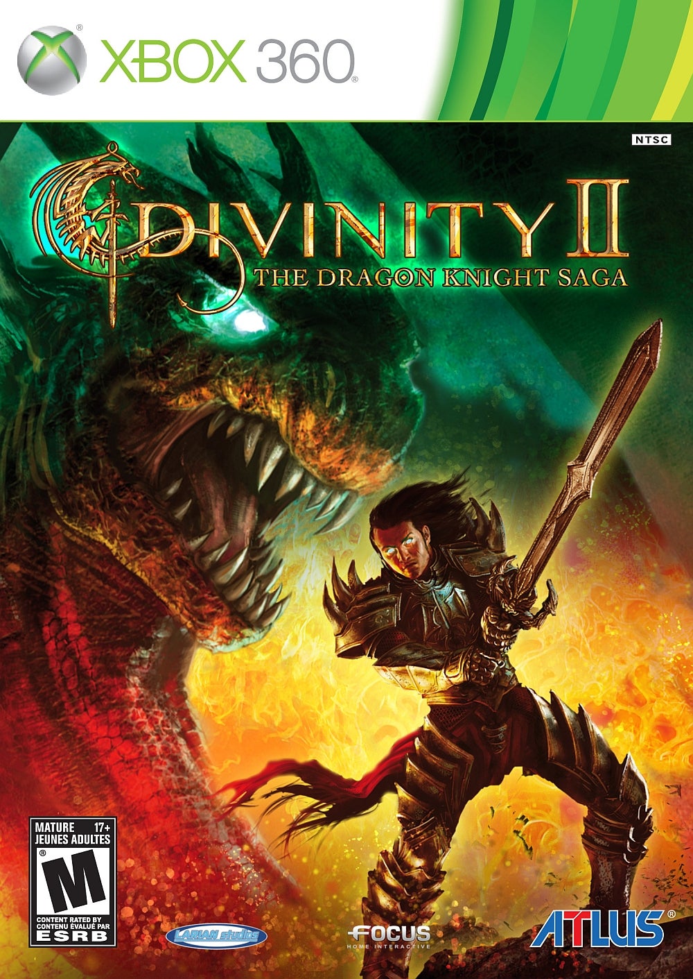 Box art for the Xbox 360 game Divinity II: The Dragon Knight Saga