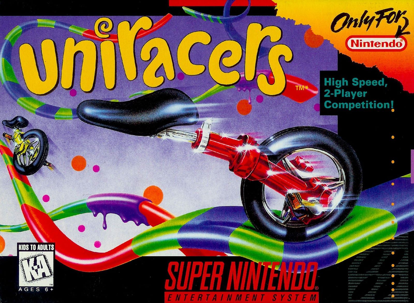 Box art for the Uniracers Super Nintento game