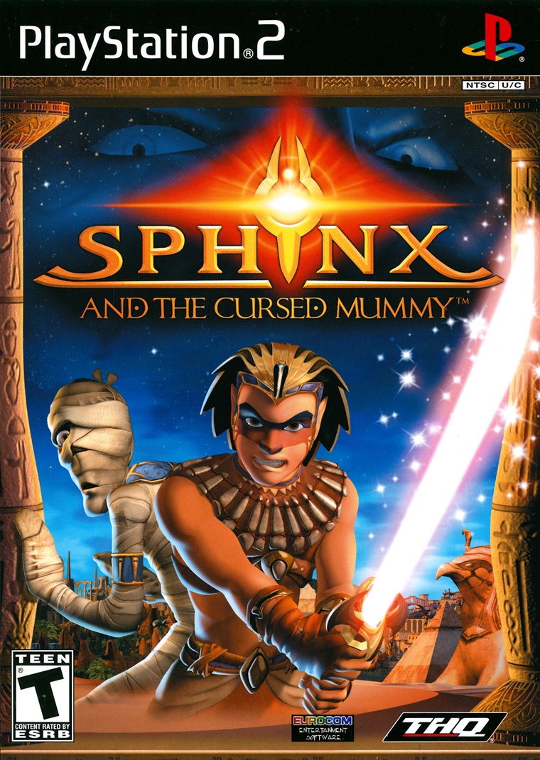 Box art for the Playstation 2 game Sphinx and the Cursed Mummy