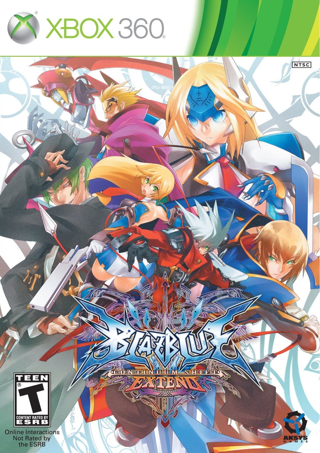 Box art for the Xbox 360 game BlazBlue: Continuum Shift