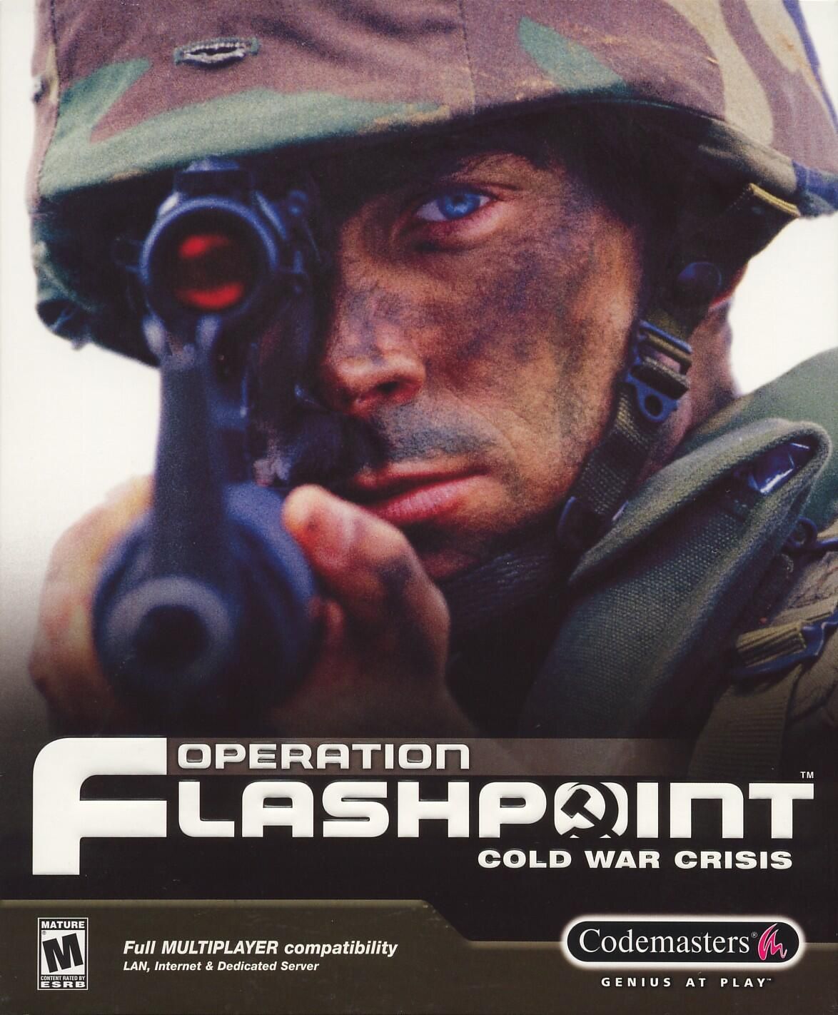 Box art for the PC game Operation Flashpoint: Cold War Crisis