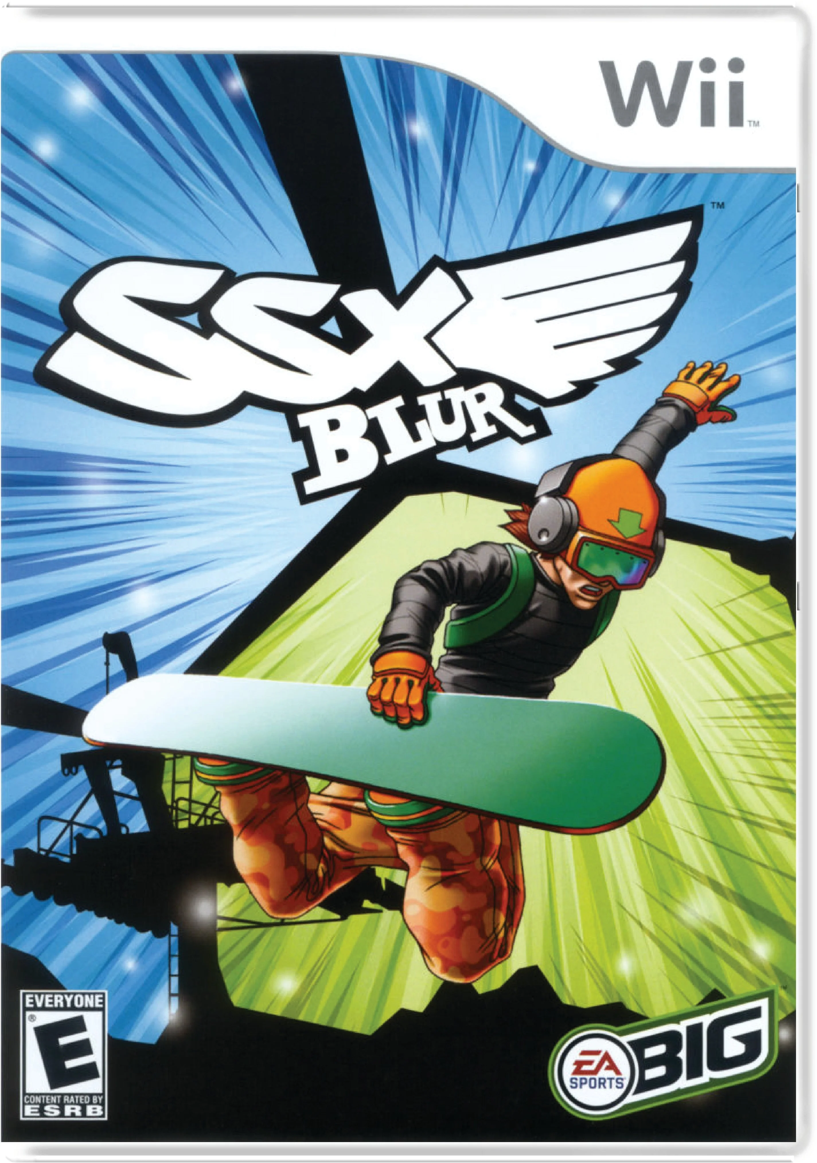 Box art for the Nintendo Wii game SSX Blur