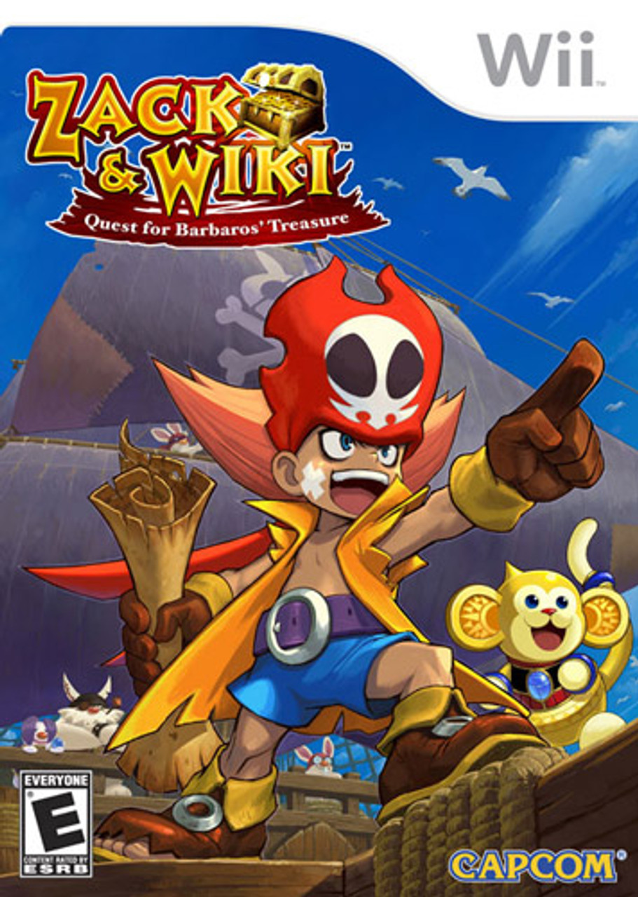 Box art for the Nintendo Wii game Zack & Wiki: Quest for Barbaros' Treasure