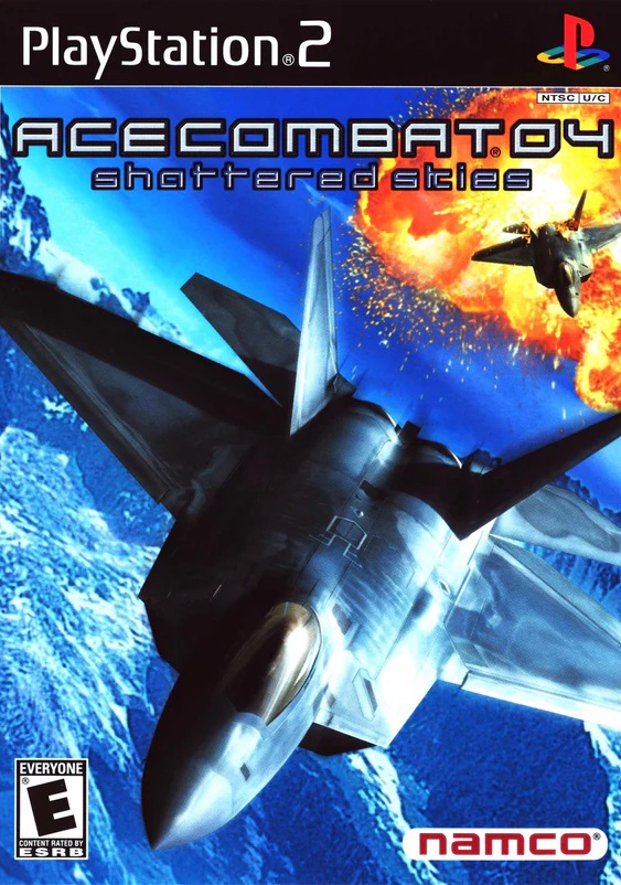 Box art for the Playstation 2 game Ace Combat 04: Shattered Skies