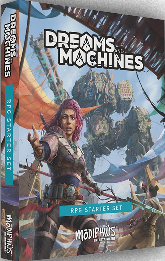 Cover art for the Dreams and Machines ttrpg book