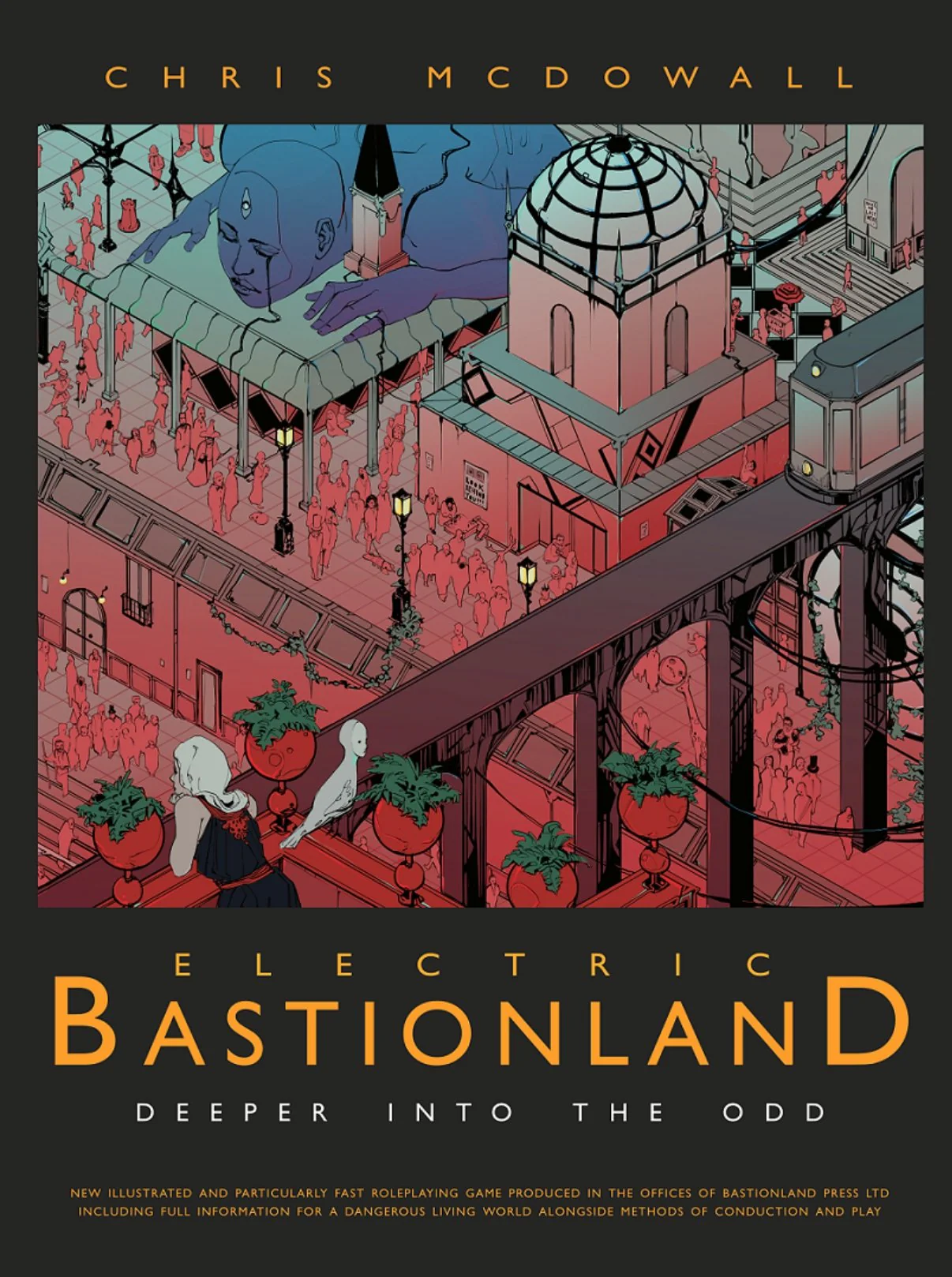 Cover art for the Electric Bastionland tabletop RPG