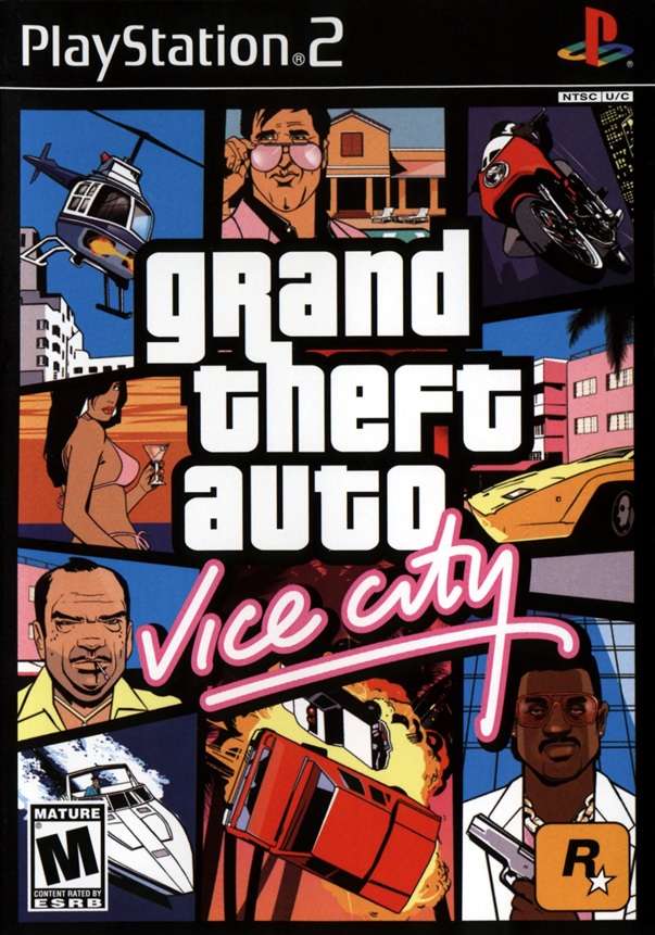 Box art for the Playstation 2 game Grand Theft Auto: Vice City