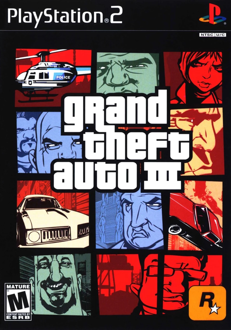 Box art for the Playstation 2 game Grand Theft Auto III