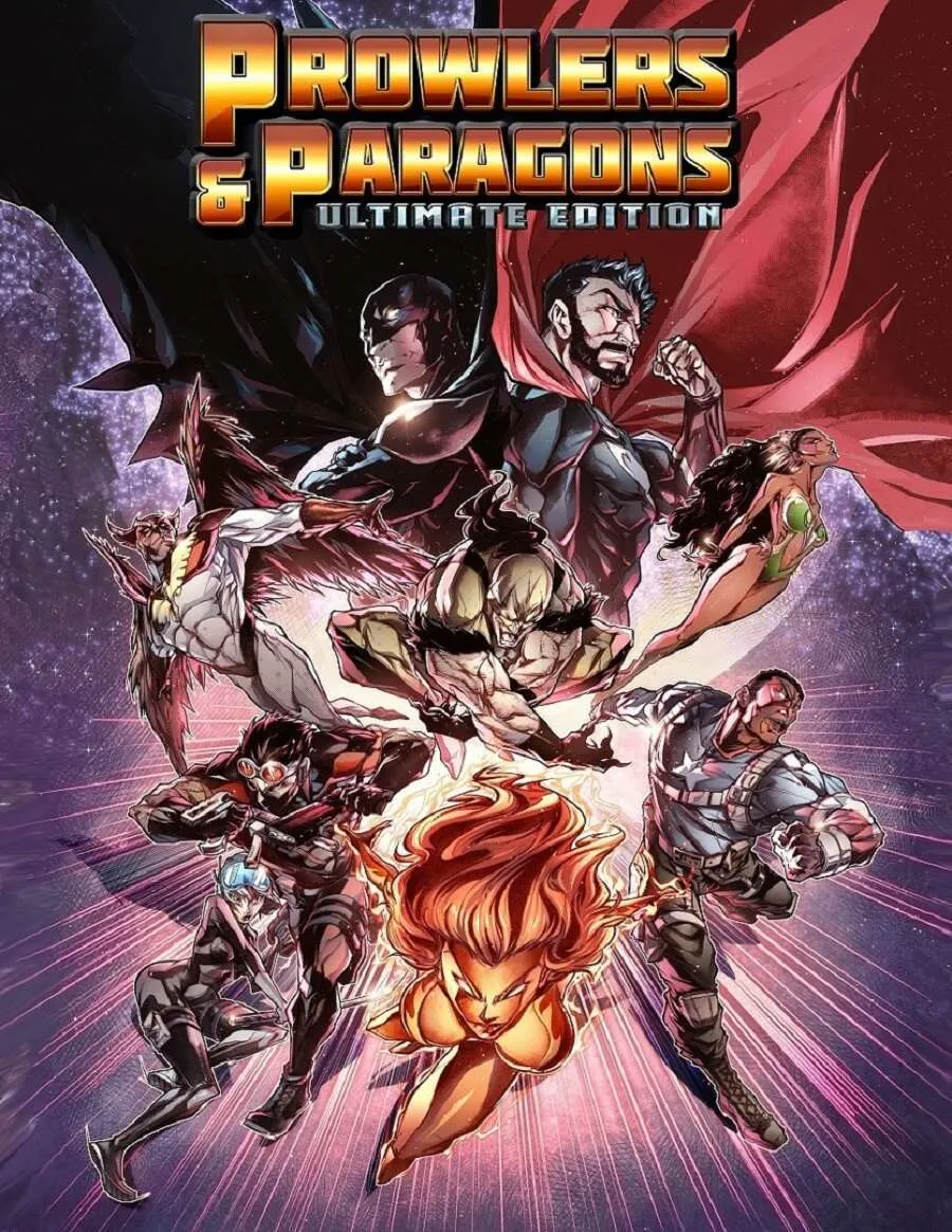 Cover art for the Powers & Paragons Ultimate Edition tabletop RPG