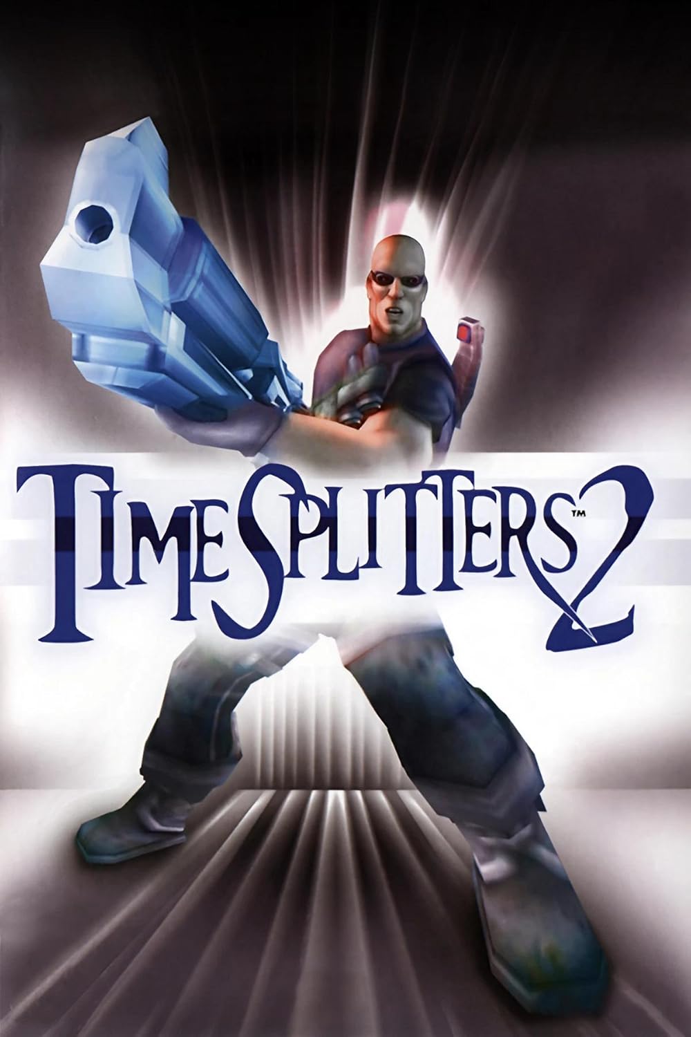 Box art for the Playstation 2 game Timesplitters 2