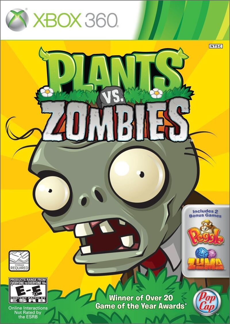 Xbox 360 XBLA game Plants vs Zombies