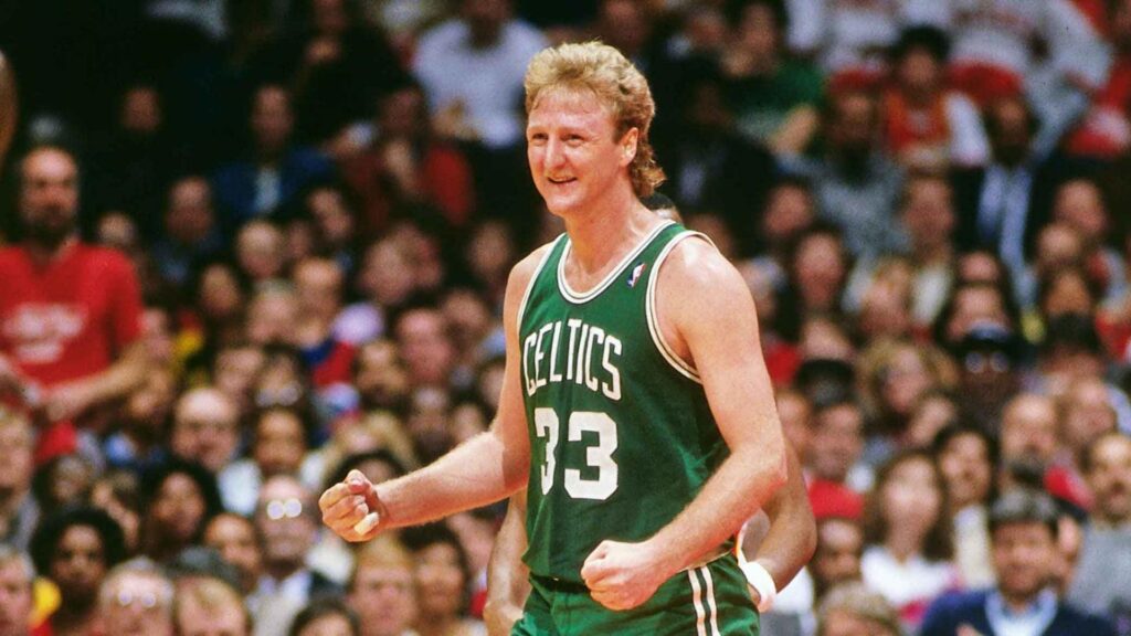 NBA player Larry Bird Top 5 forward