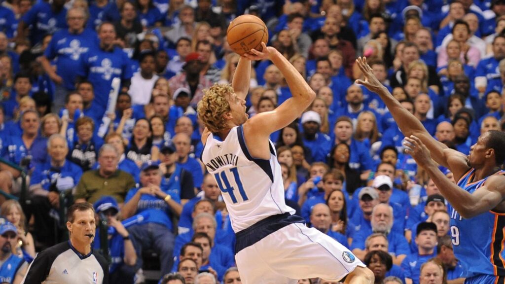 Dirk Nowitzki Power Forward NBA All White Starting 5