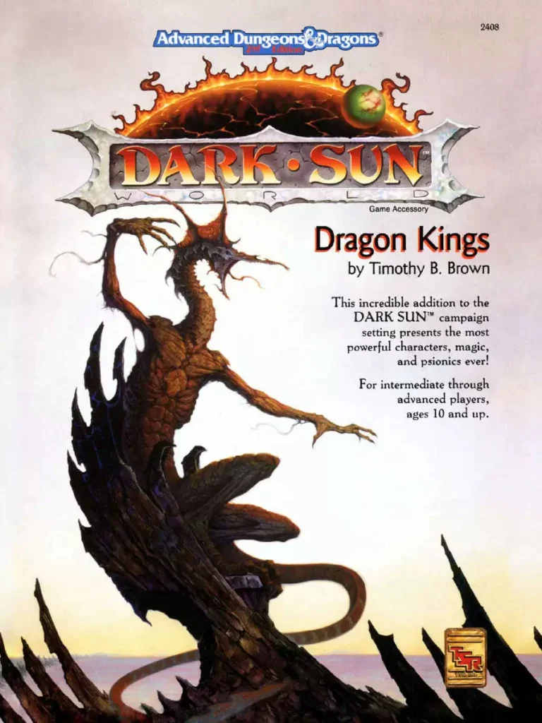 Dark Sun Dragon Kings D&D 2e 2nd edition TTRPG endgame design
